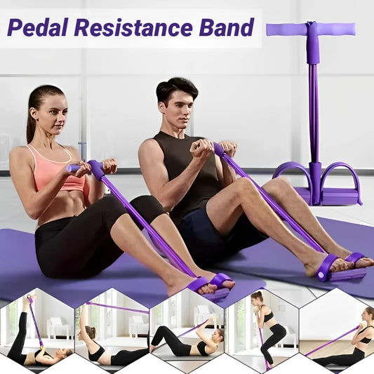 4 Tube Pedal Resistance Bands for Home Fitness Training Shop Online at TagsLinks UK