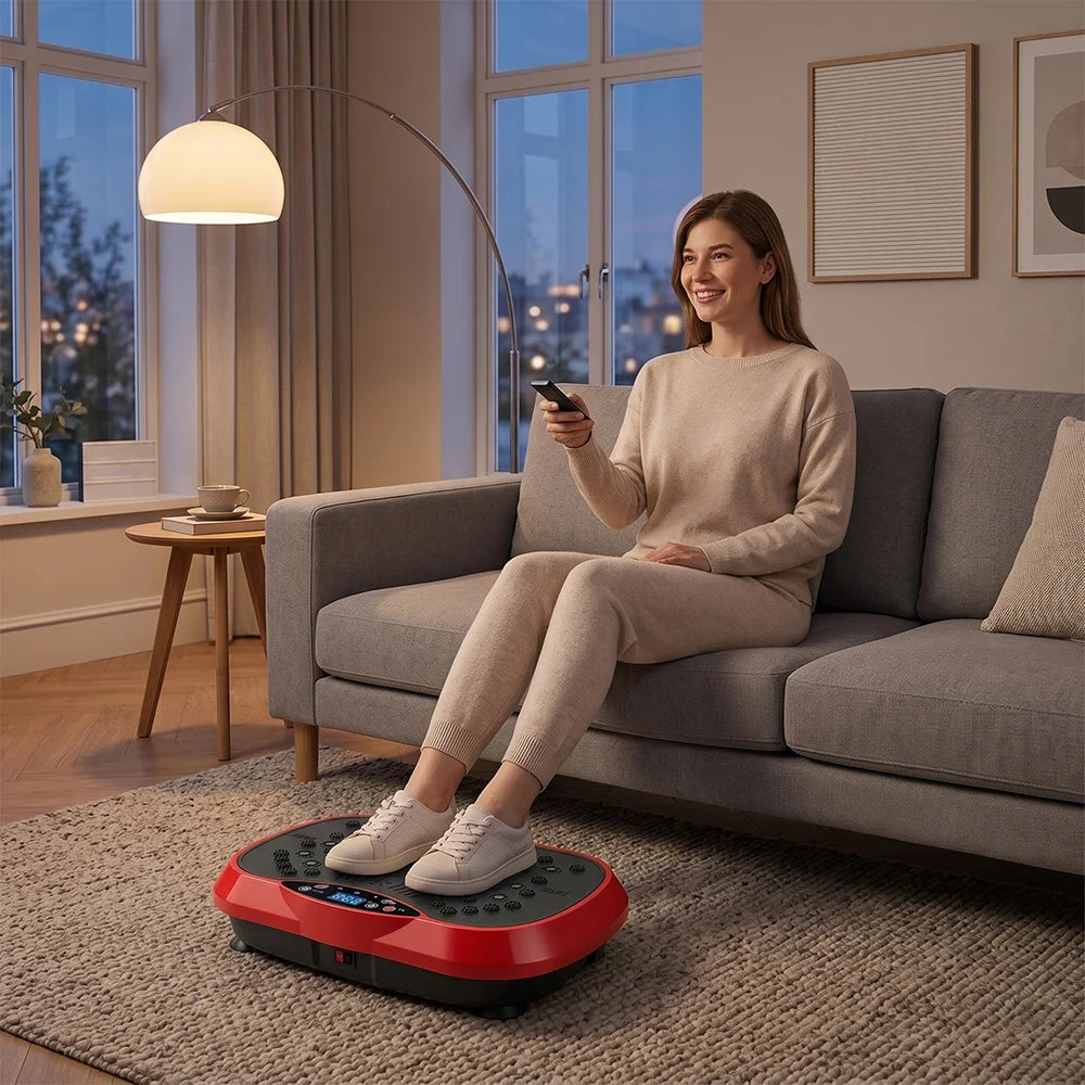 Whole Body Vibration Plate with Resistance Bands