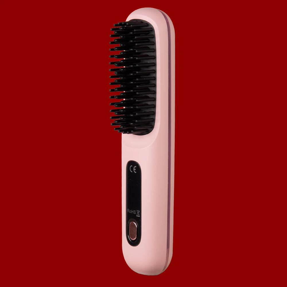 Electric Hair Straightening Brush USB Rechargeable