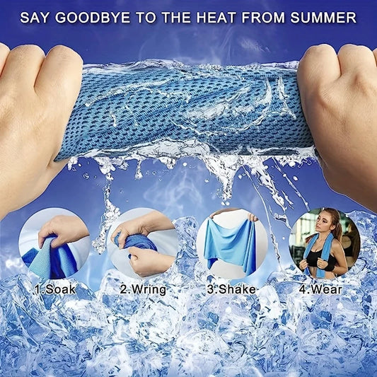 4pcs Cooling Sports Towels Soft Outdoor Fitness Set