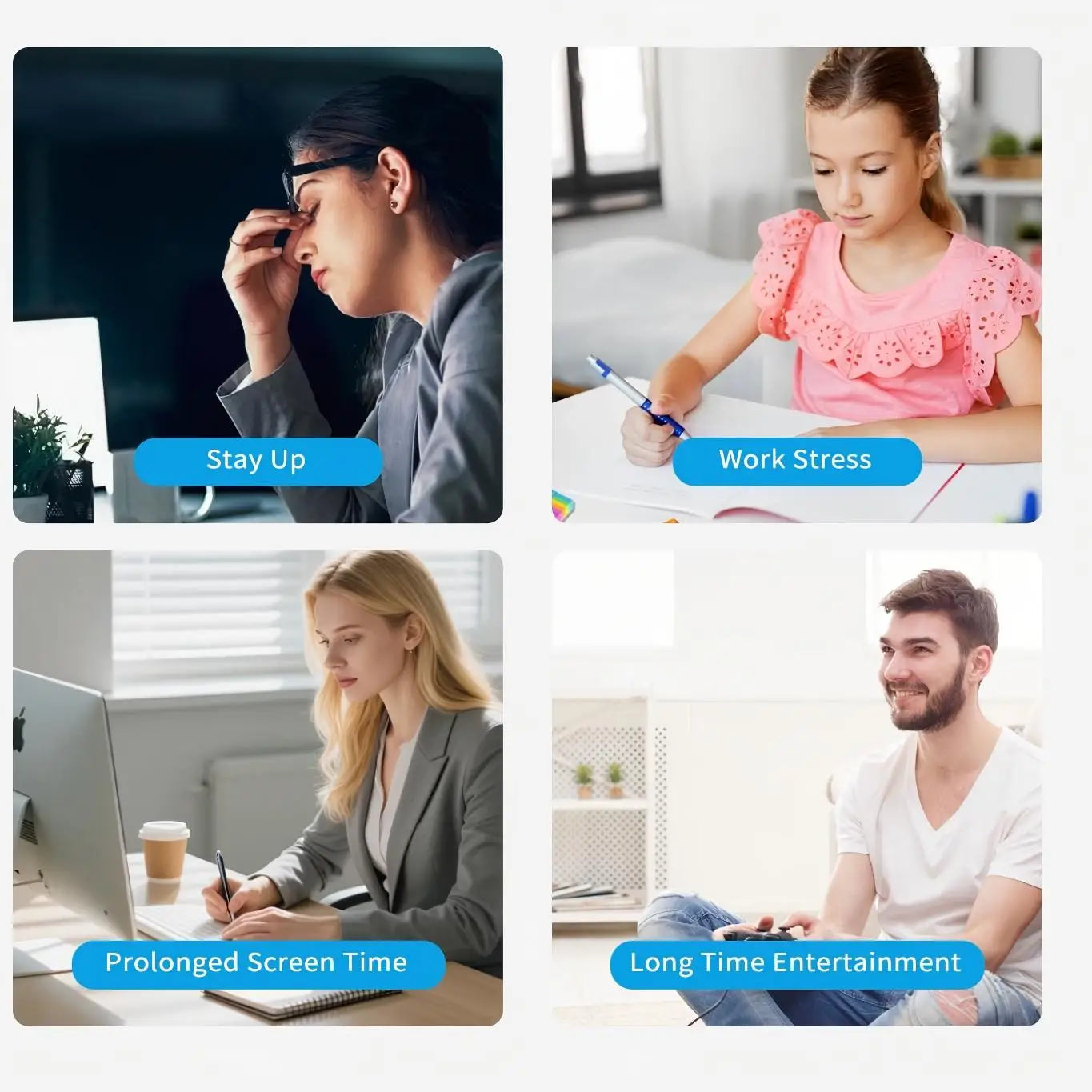 Rechargeable Heat & Cooling Eye Massager with Bluetooth Music