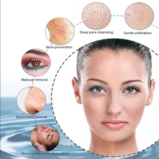 6-in-1 Electric Silicone Facial Cleansing Brush | Deep Pore Care