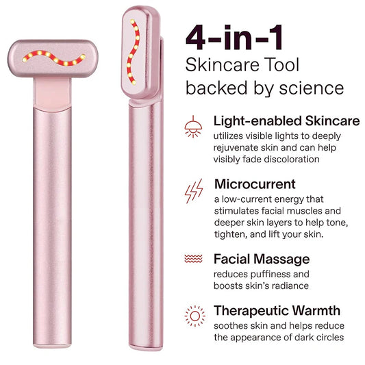 EMS Facial Beauty Wand with Light Modes Face Care Tool