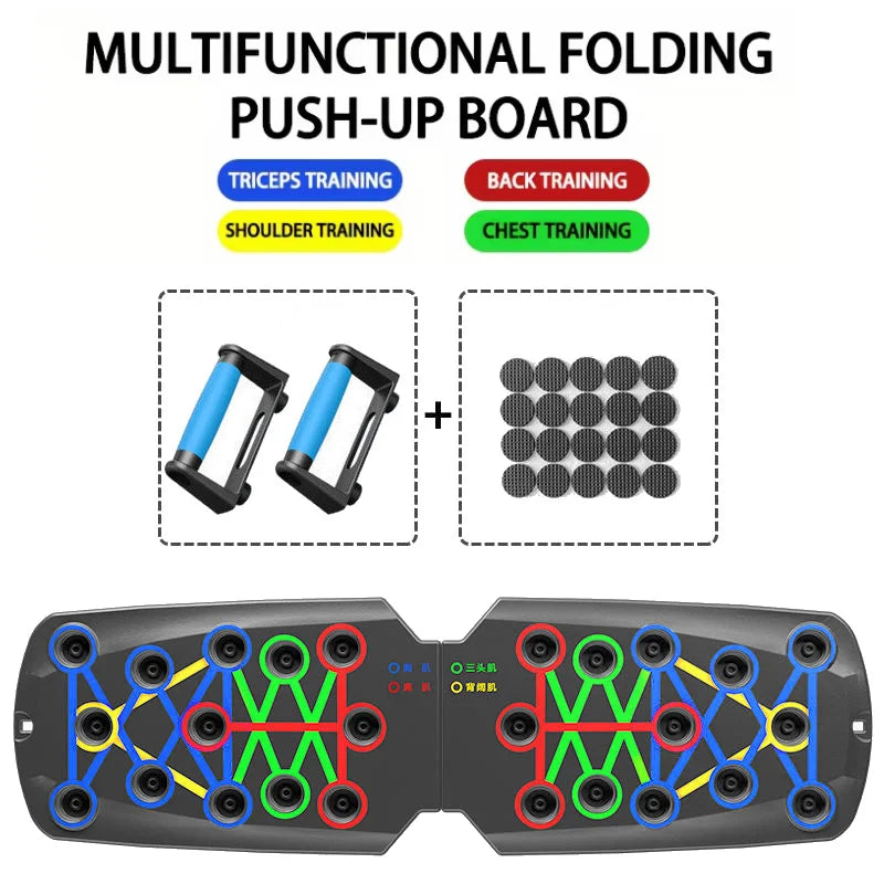Multifunctional Foldable Push-Up Board for Home Fitness Training