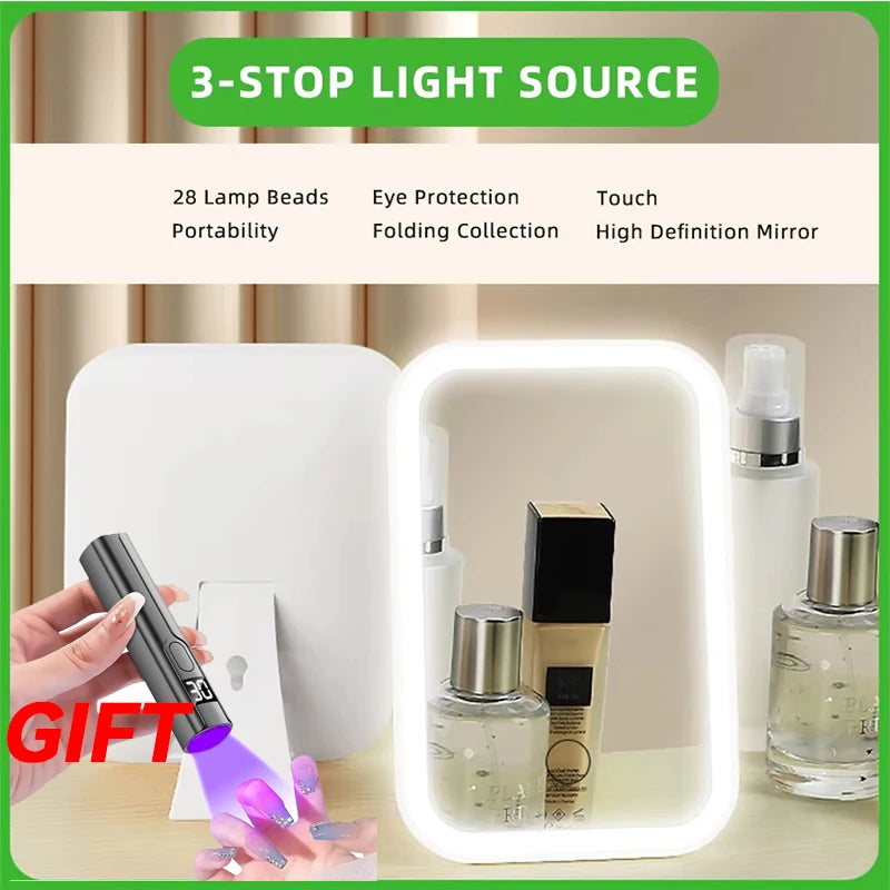 LED Touch Makeup Mirror with 3 Light Modes