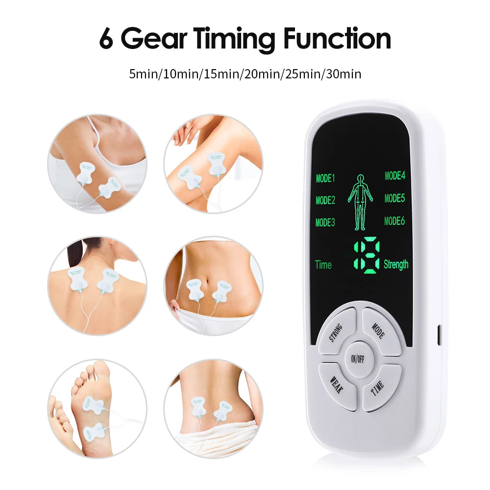 EMS Muscle Stimulator – 6 Modes Pulse Massager