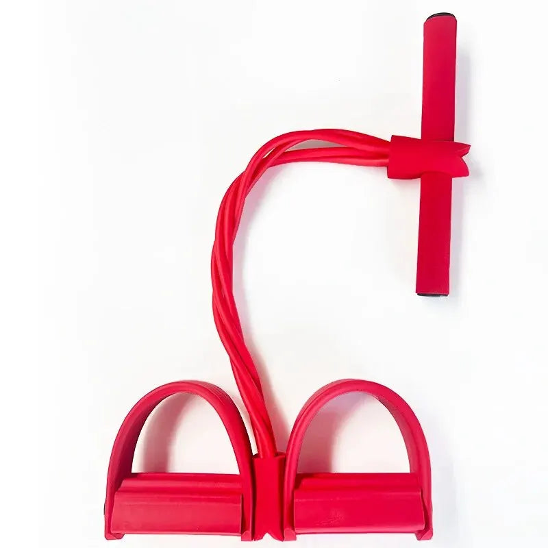 Four-Tube Pedal Resistance Band Fitness Trainer Tool