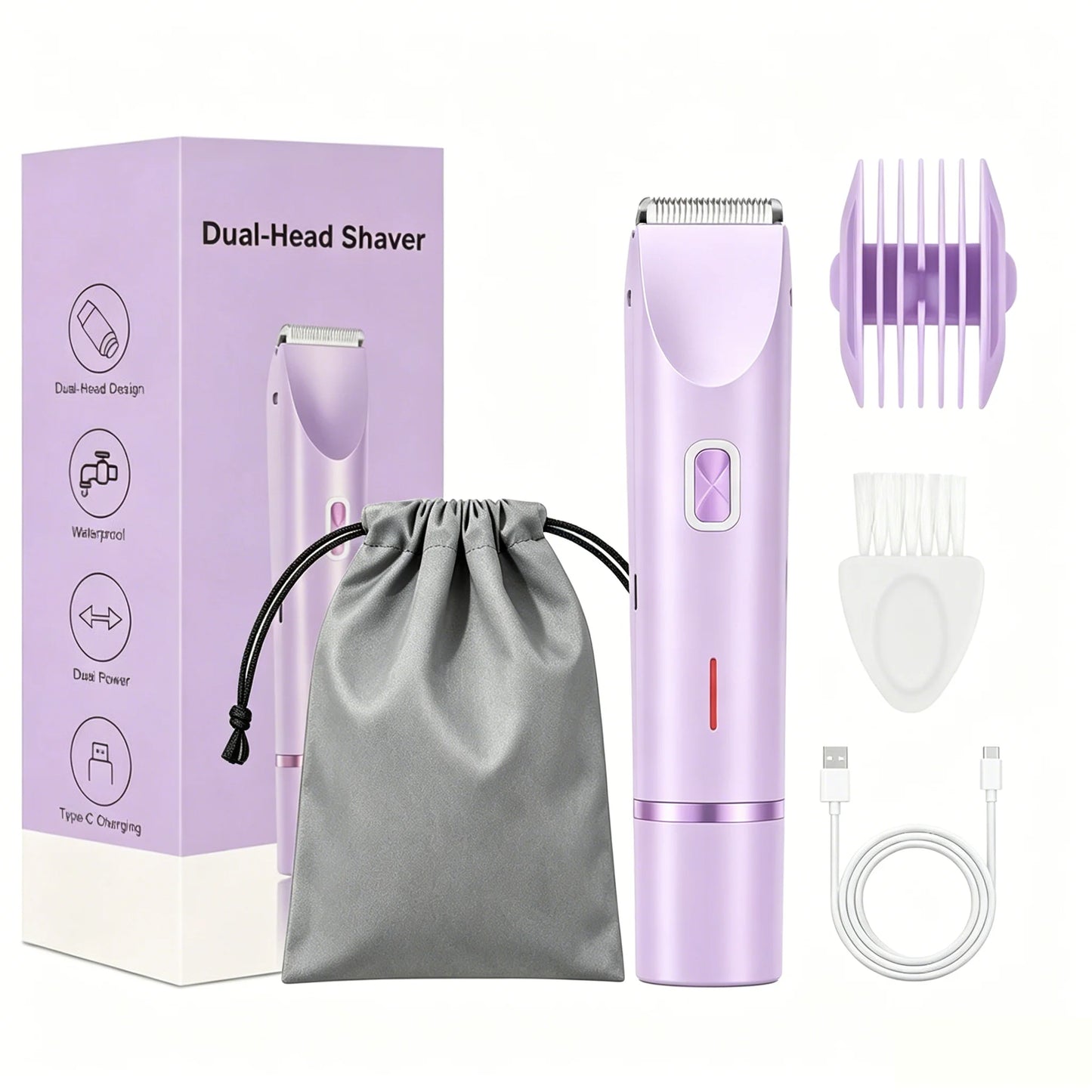 Electric Women's Dual Head Shaver & Hair Trimmer