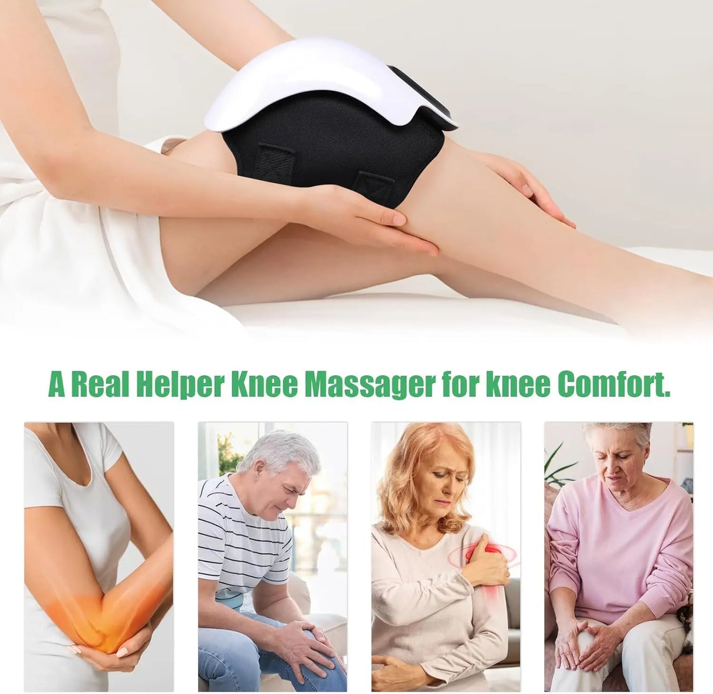 Cordless Knee Massager | Vibration & Heat for Daily Comfort