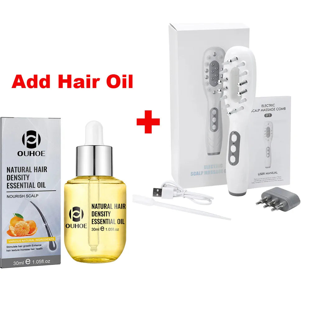 Electric Care Comb LED Modes & Oil Applicator Tool