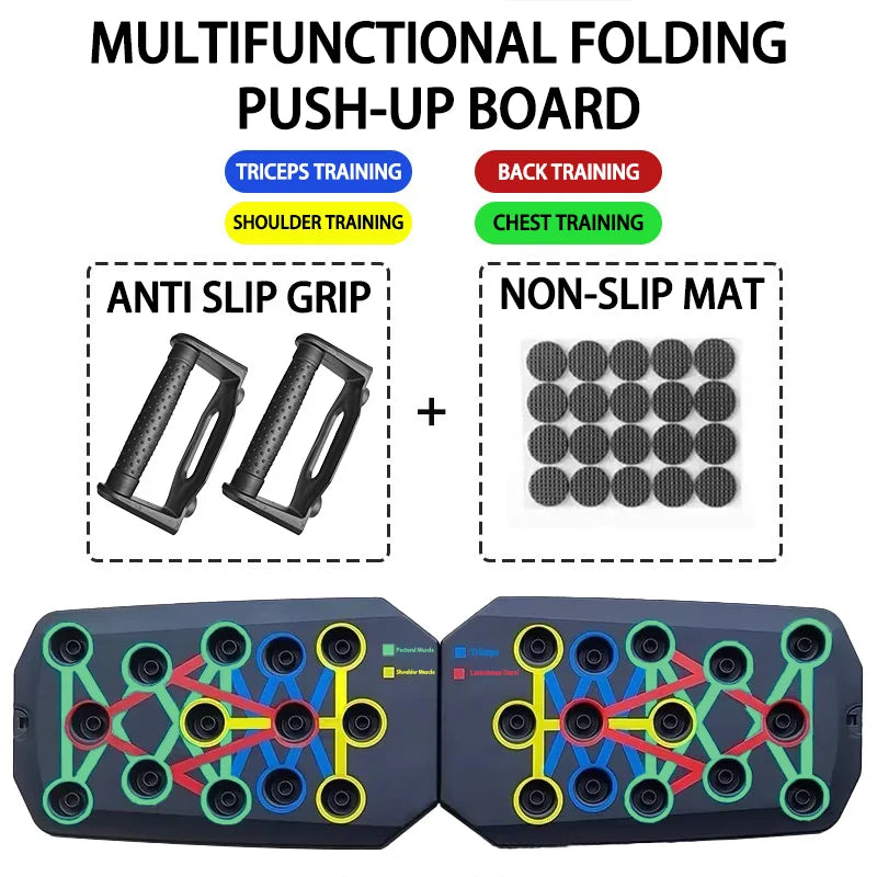 Portable Foldable Push-Up Board with Handles