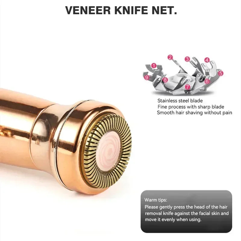 4-in-1 Electric Facial Hair Remover for Sensitive Skin