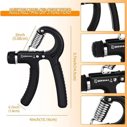 Adjustable Hand Grip Strengthener Set with Counter 5–60kg
