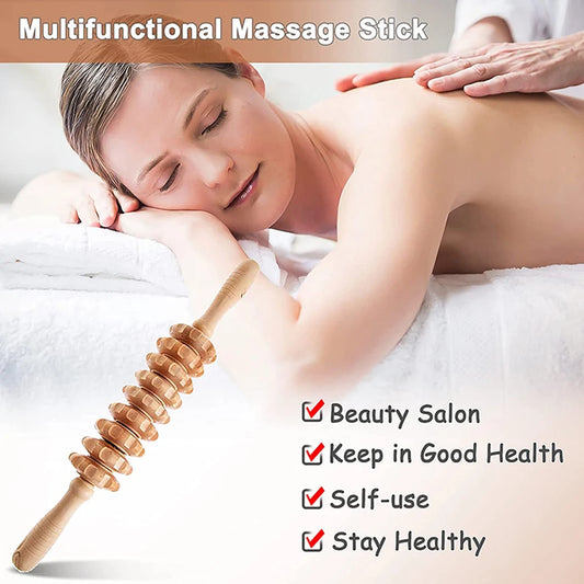 Wood Massage Tool for Body Relaxation & Muscle Recovery