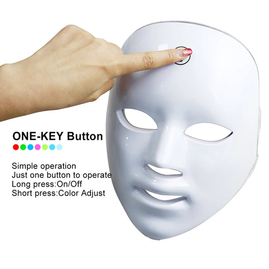 7-Colour LED Facial Mask – Skin Rejuvenation & Firming Device