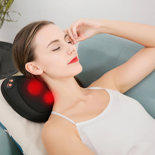 Shiatsu Neck Massager Pillow – Heated Deep Relaxation & Comfort