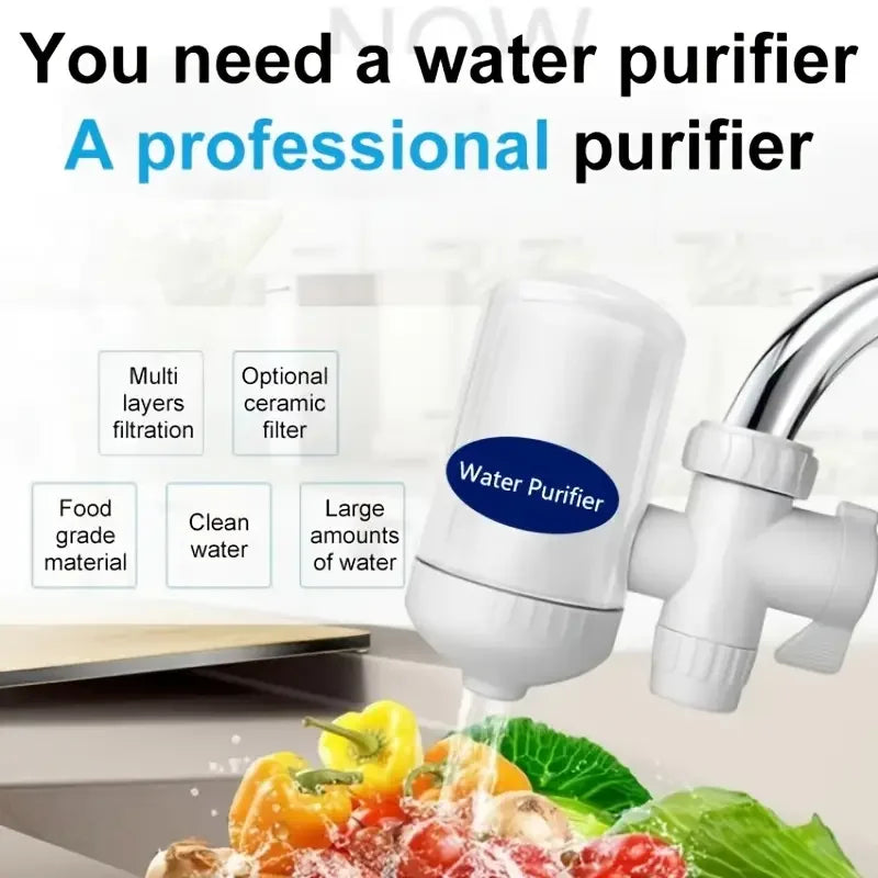 5-Level Kitchen Faucet Water Purifier – Reusable Filter System