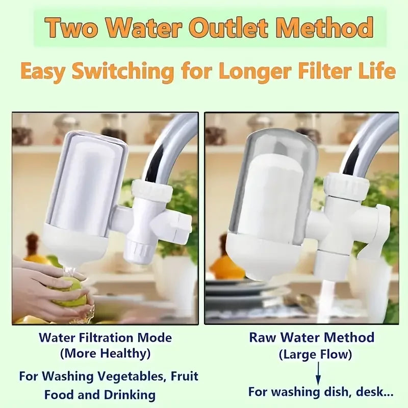 5-Level Kitchen Faucet Water Purifier – Reusable Filter System
