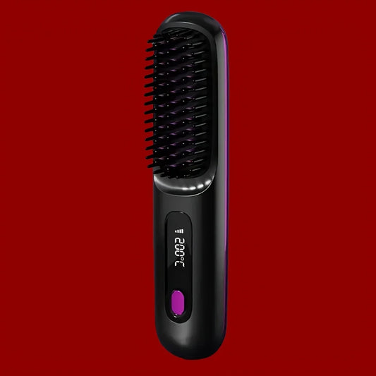 Electric Hair Straightening Brush USB Rechargeable