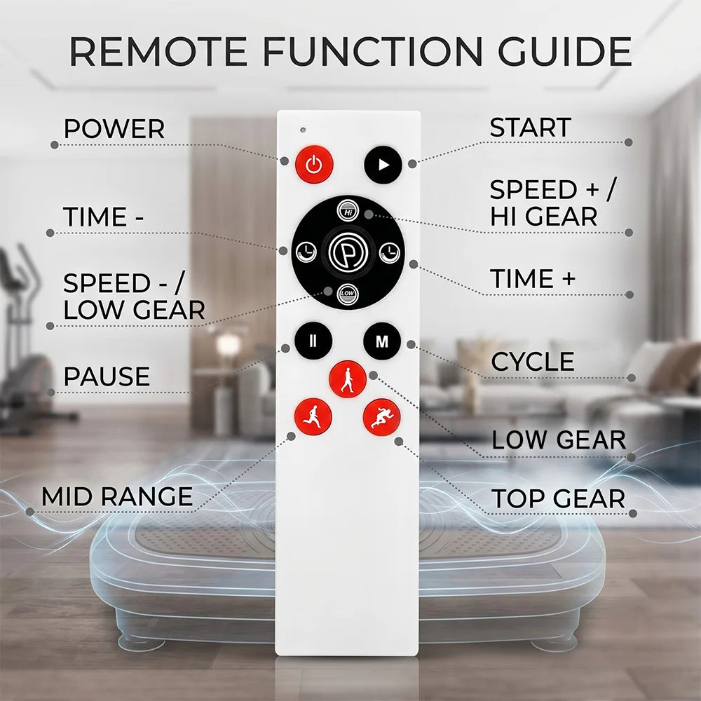 Whole Body Vibration Plate with Resistance Bands