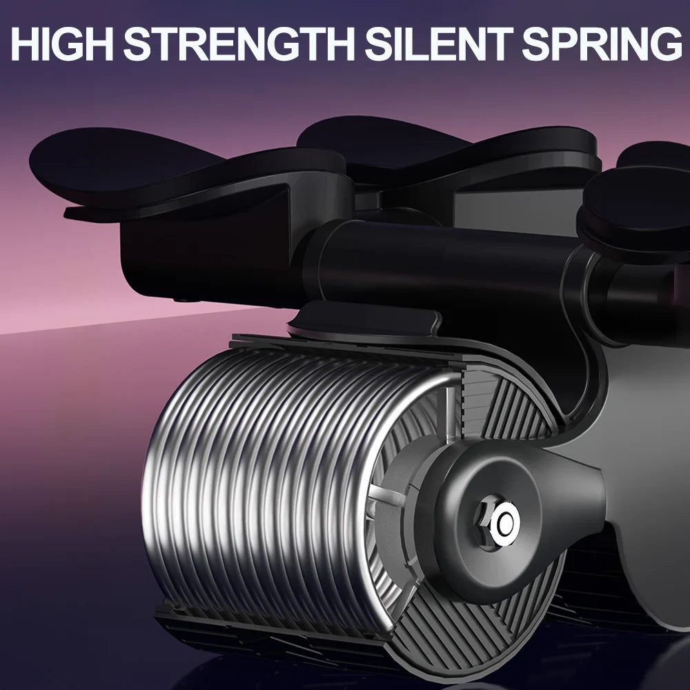 2-Wheel Ab Roller with Elbow Support & Counter for Core Training