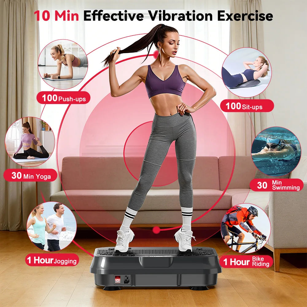 Vibration Plate Exercise Machine with 9 Programs