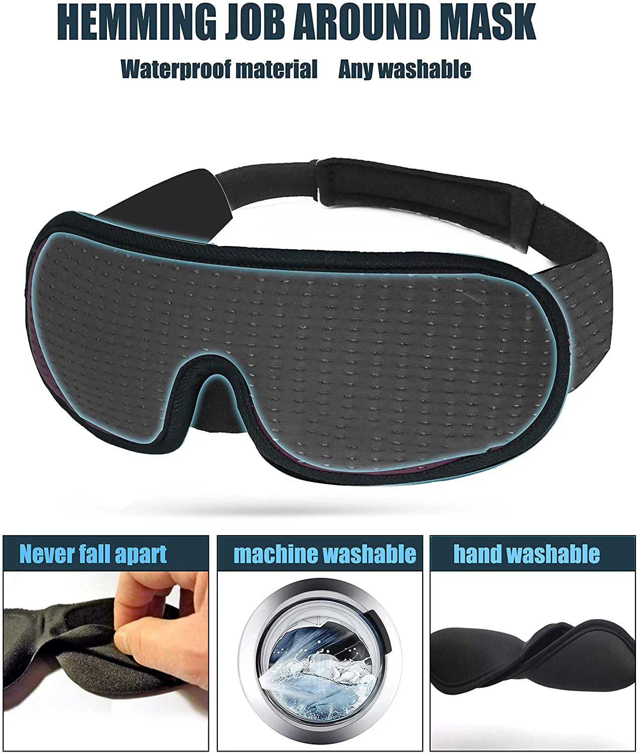 3D Sleep Eye Mask Blackout – Deep Sleep & Travel Comfort