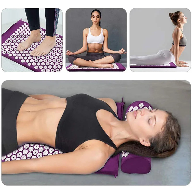 Acupressure Massage Mat & Pillow Set for Relaxation & Recovery