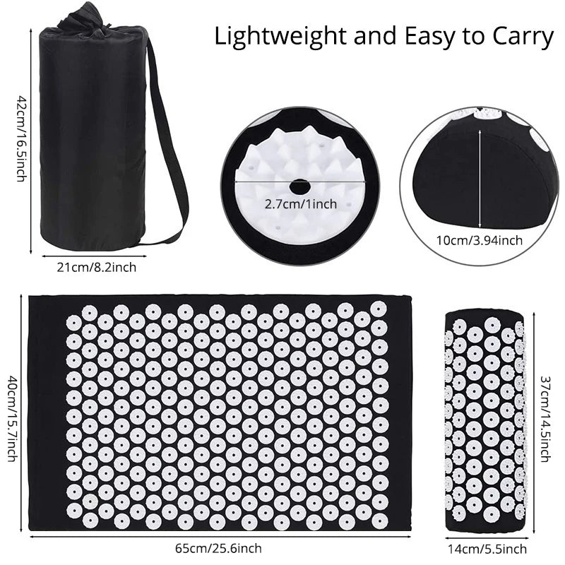 Acupressure Massage Mat & Pillow Set for Relaxation & Recovery