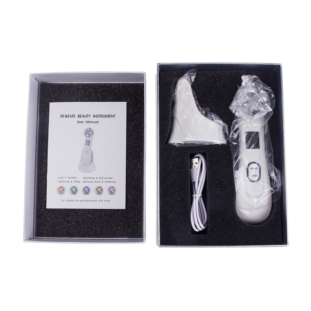 EMS Facial Beauty Device with LED Light