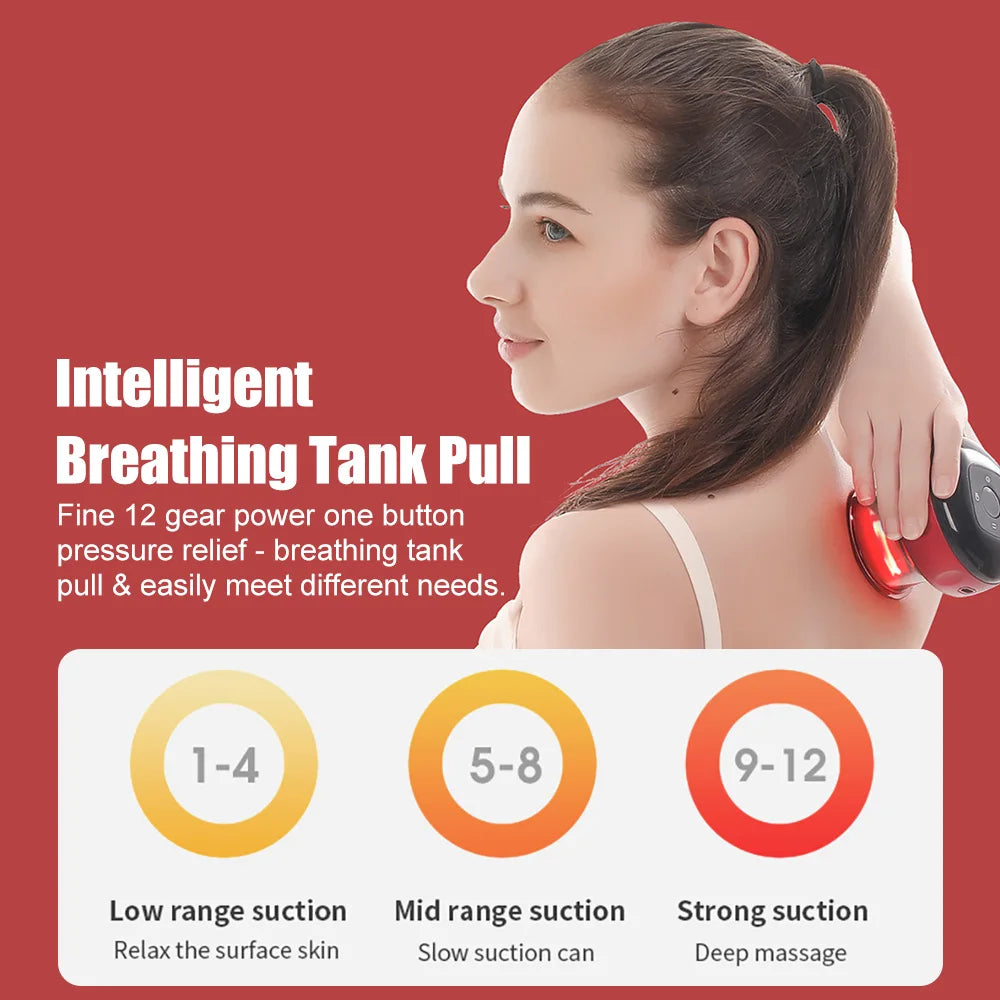 Electric Vacuum Cupping Massager 12 Levels