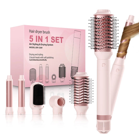 5-in-1 Detachable Hair Styling Brush & Smoothing Tool Set