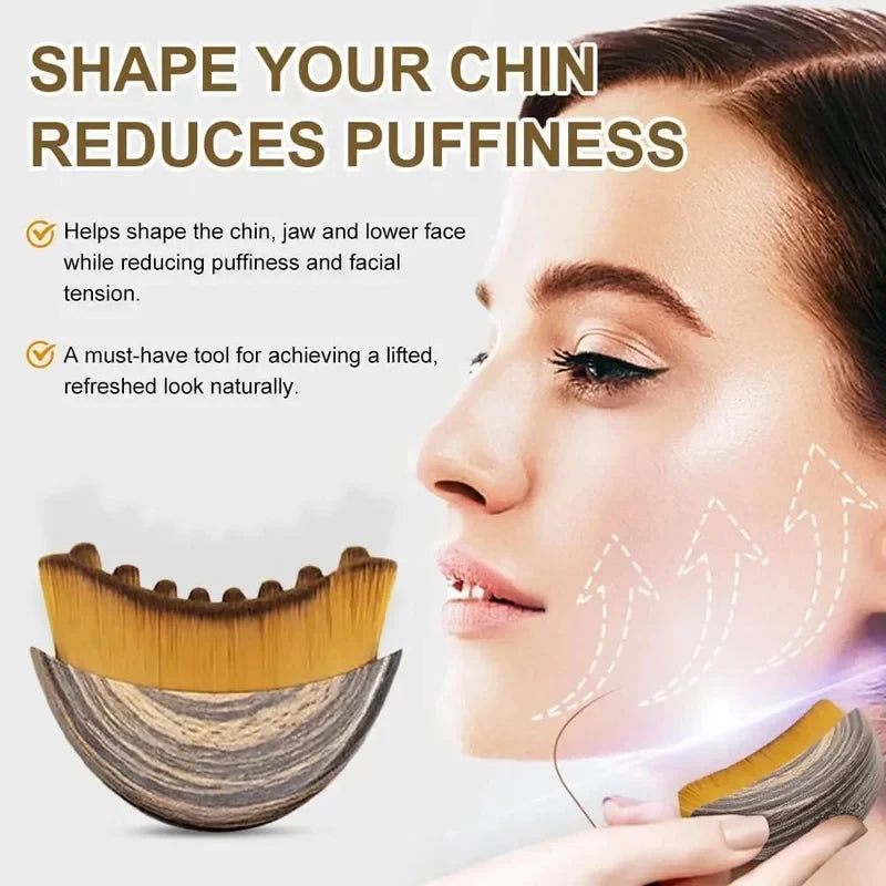 Ergonomic Facial Contour Massage Brush Beauty Tool