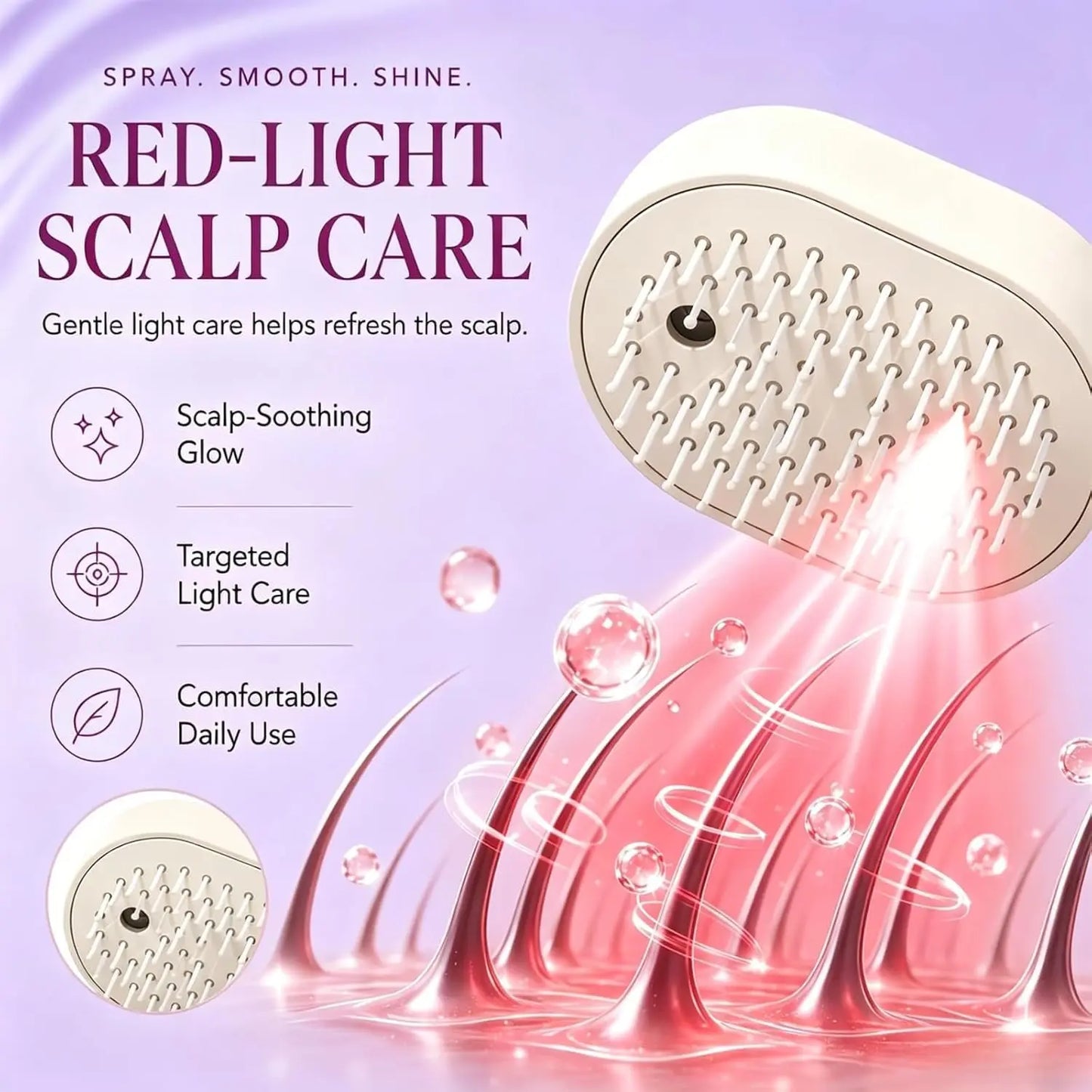 Electric Steam Hair Smoothing Brush
