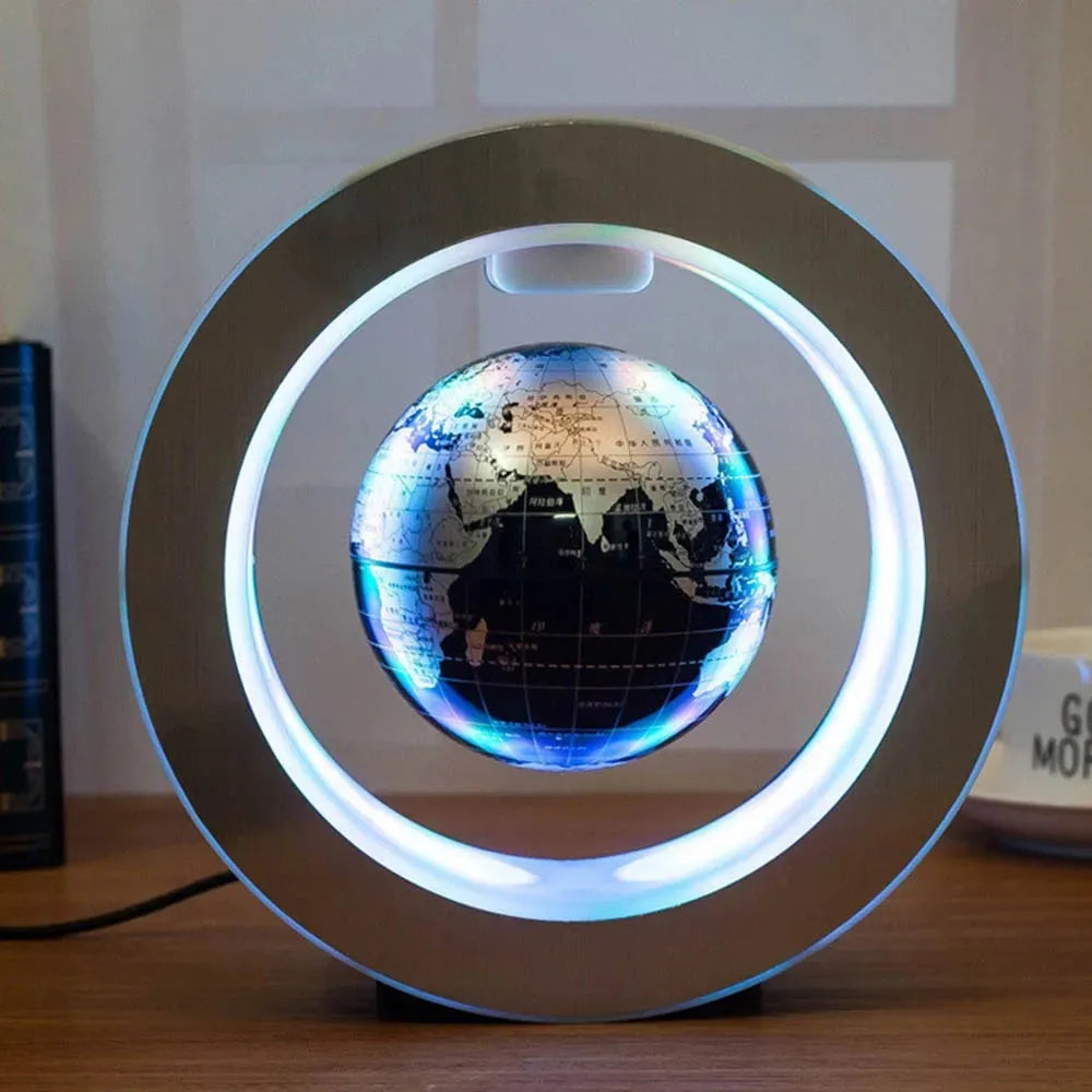 Floating Levitation Globe LED Lamp – Rotating Magnetic World Map