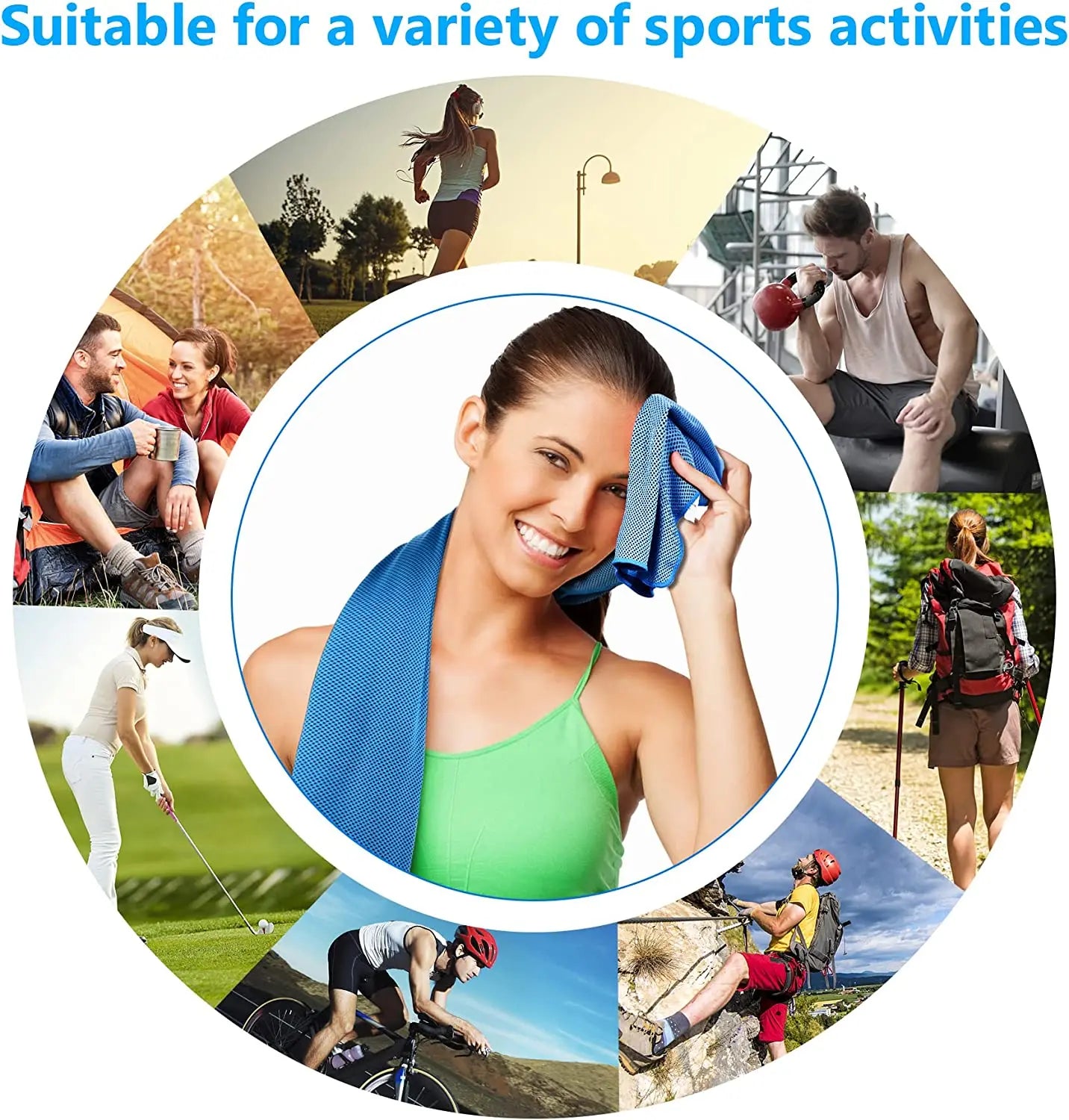 4pcs Cooling Sports Towels Soft Outdoor Fitness Set