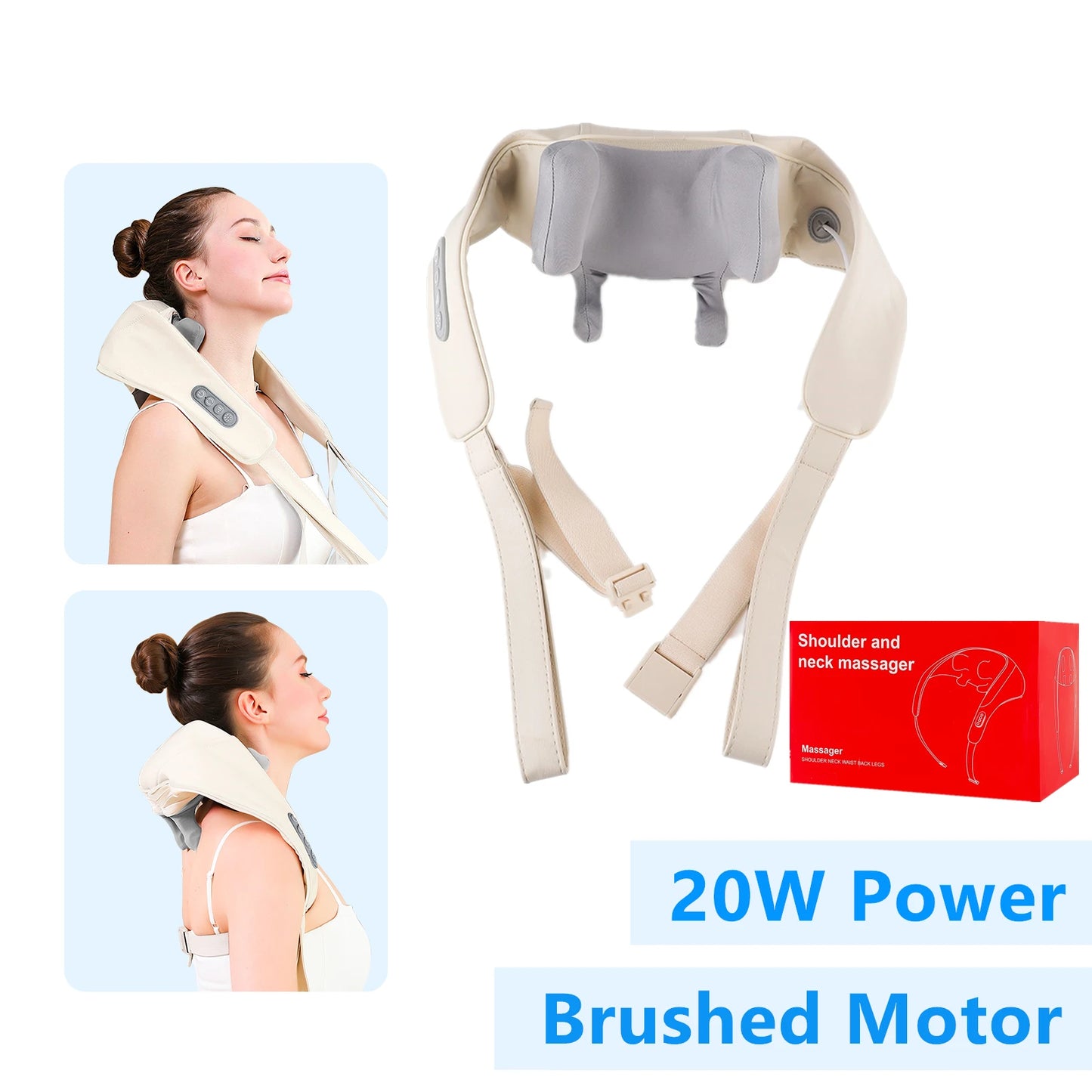 Wireless Neck & Shoulder Kneading Massager
