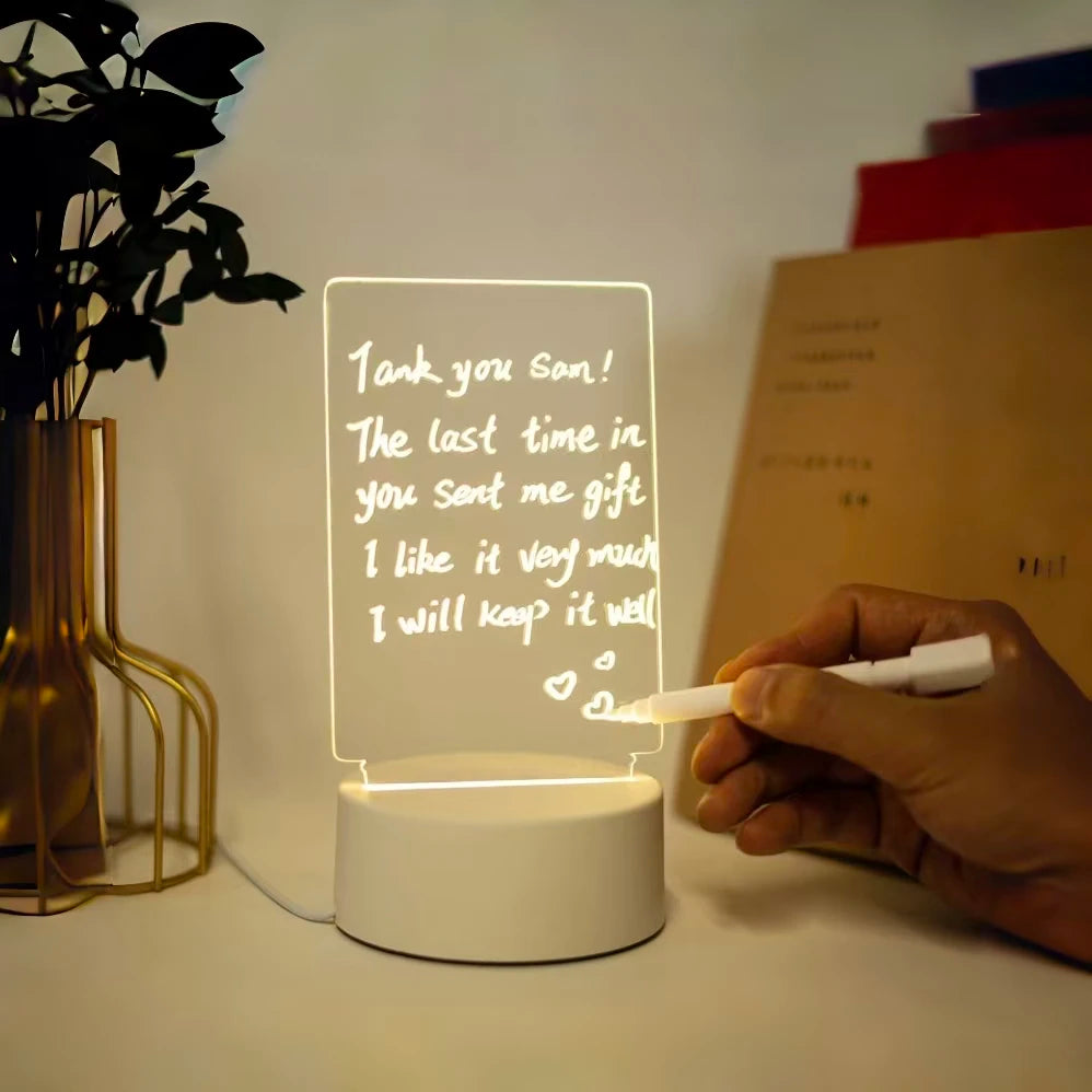 LED Acrylic Message Board with Pen