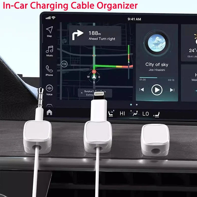 Magnetic Cable Clip Adhesive Desk Wire Organiser Holder