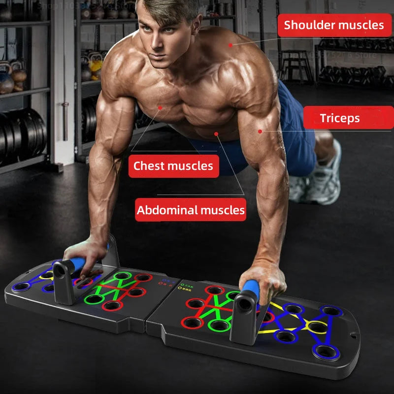 Multifunctional Foldable Push-Up Board for Home Fitness Training