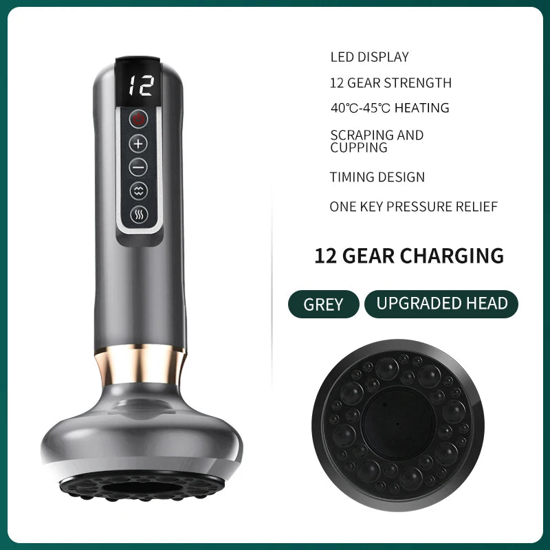 Smart Electric Vacuum Cupping Device Heat Modes