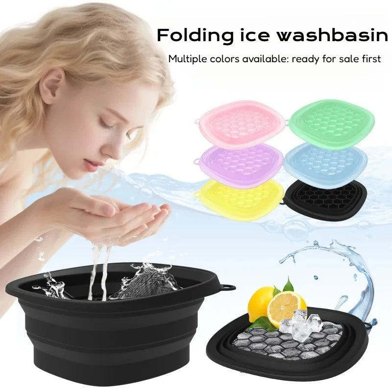 Collapsible Silicone Face Ice Bowl Beauty Tool Travel Size
