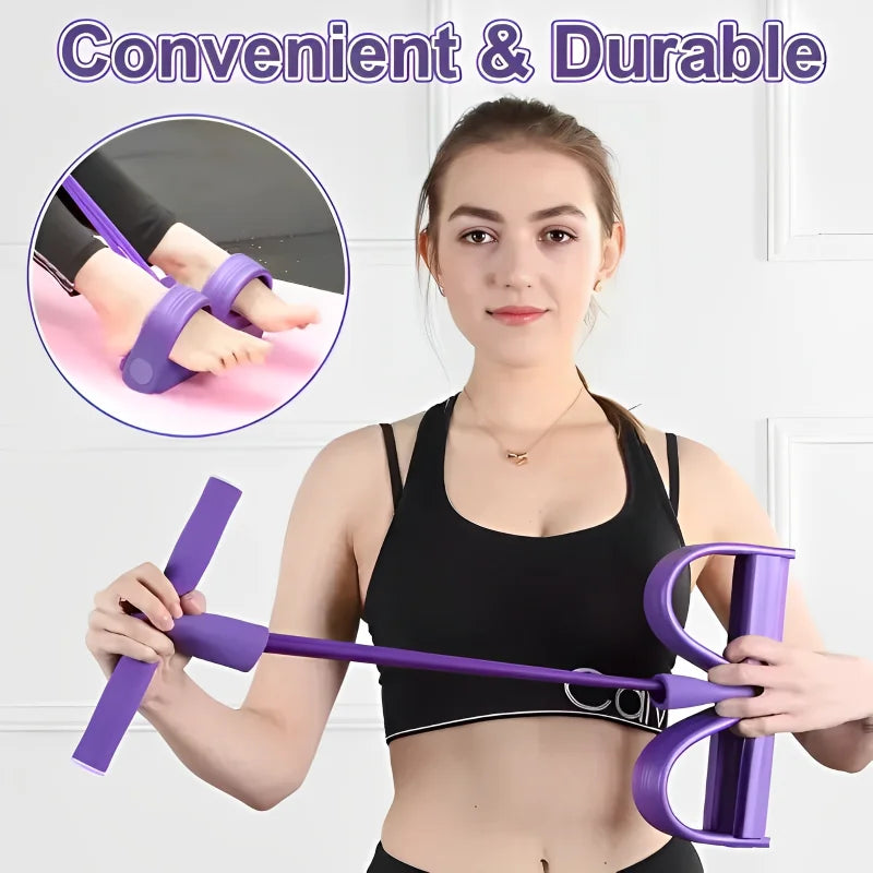 4 Tube Pedal Resistance Bands for Home Fitness Training