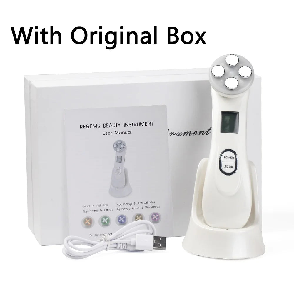 EMS Facial Beauty Device with LED Light