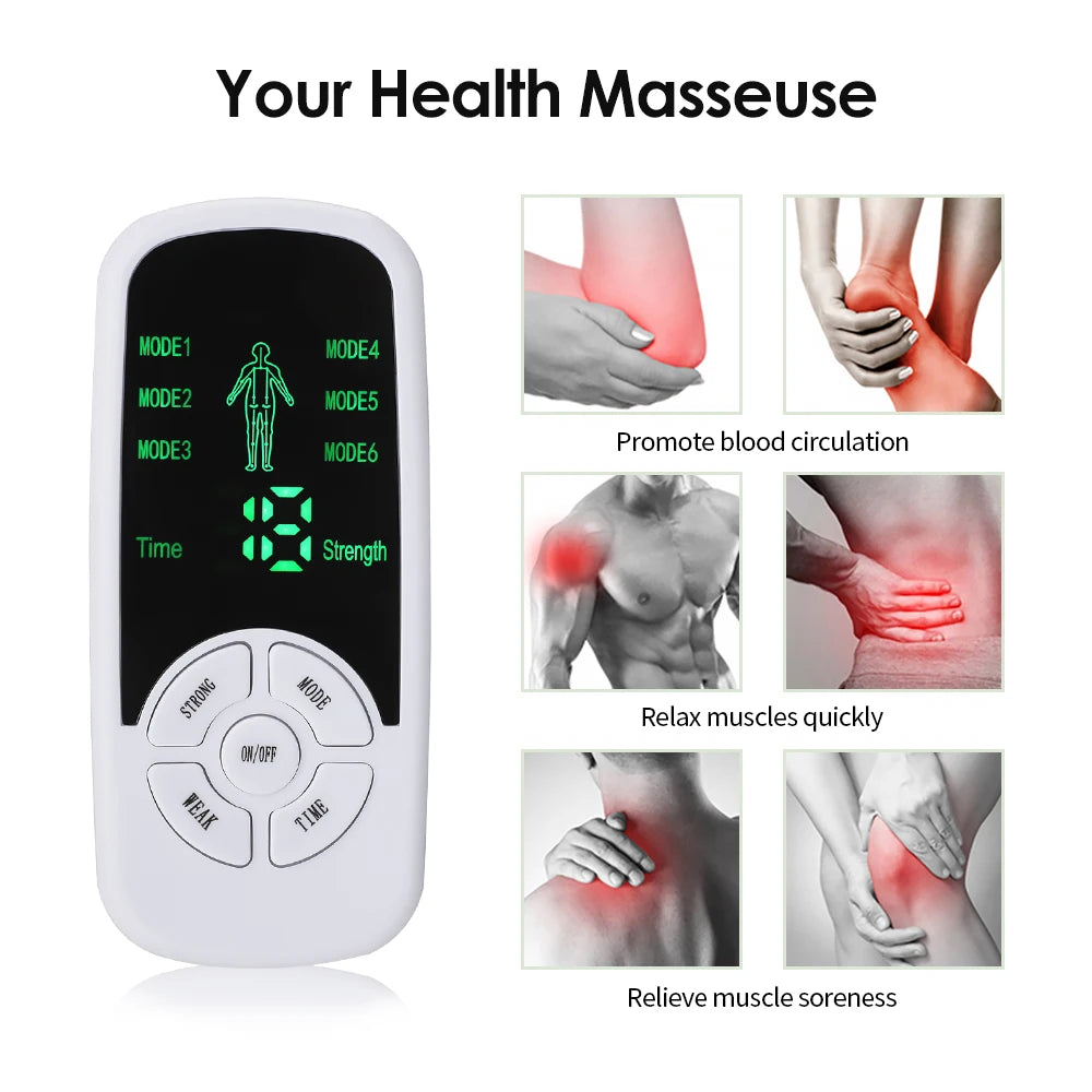 EMS Muscle Stimulator – 6 Modes Pulse Massager