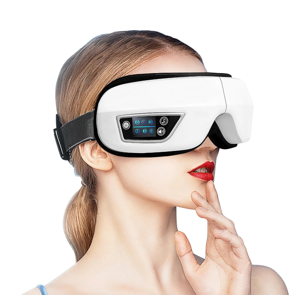 Electric Eye Massager Heat Vibration Bluetooth Device