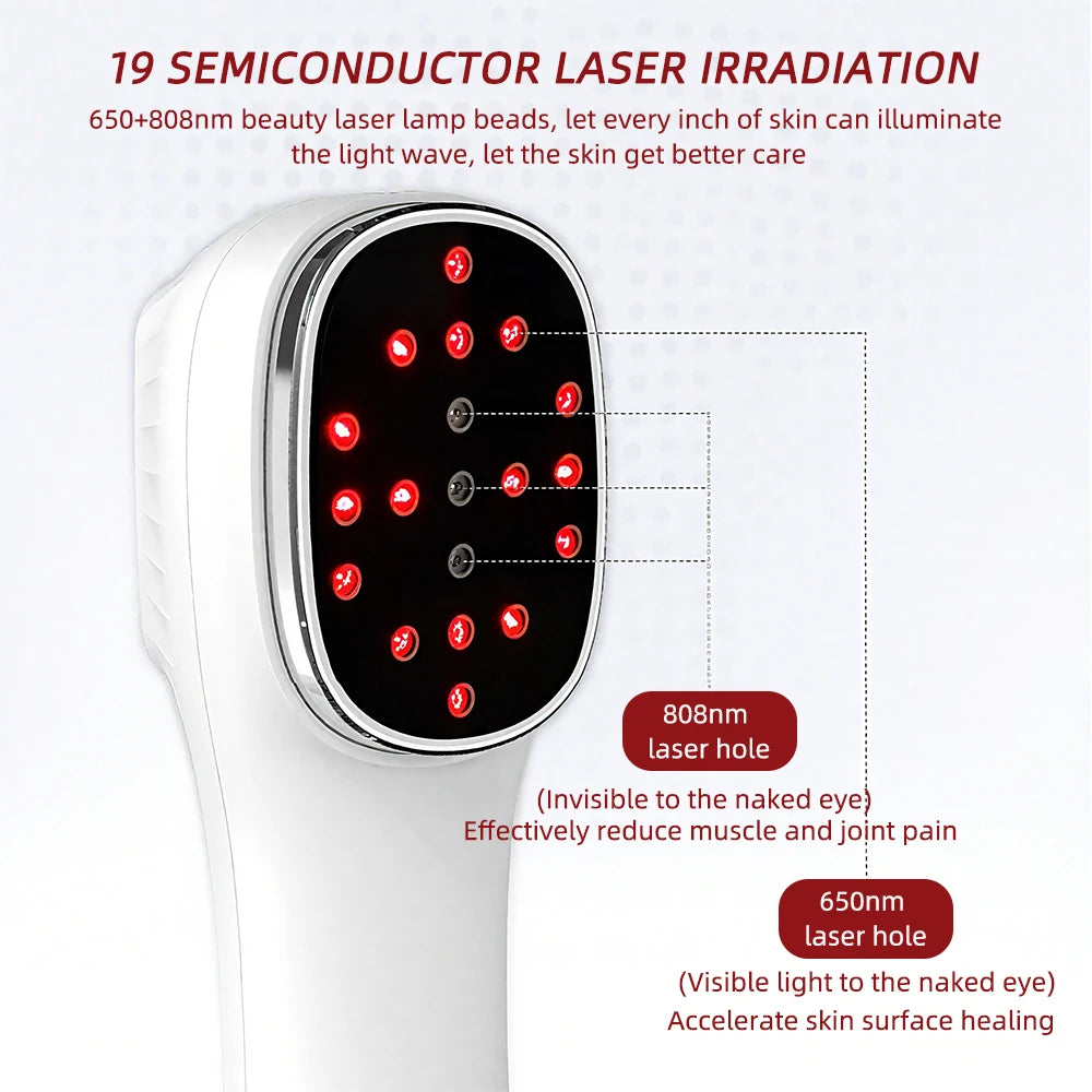 650nm 808nm Red Light Therapy Face Body Massage Device