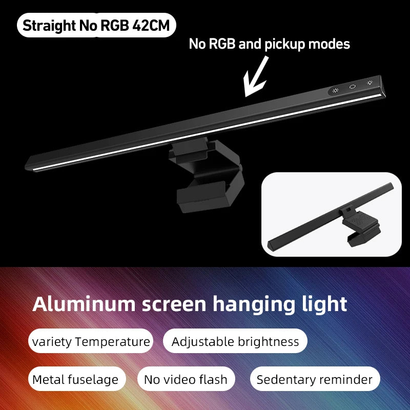LED Monitor Light Bar with Stepless Dimming & RGB Backlight