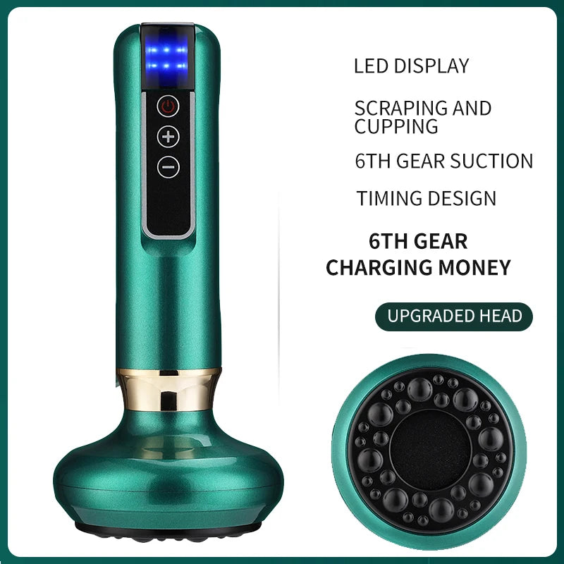 Smart Electric Vacuum Cupping Device Heat Modes