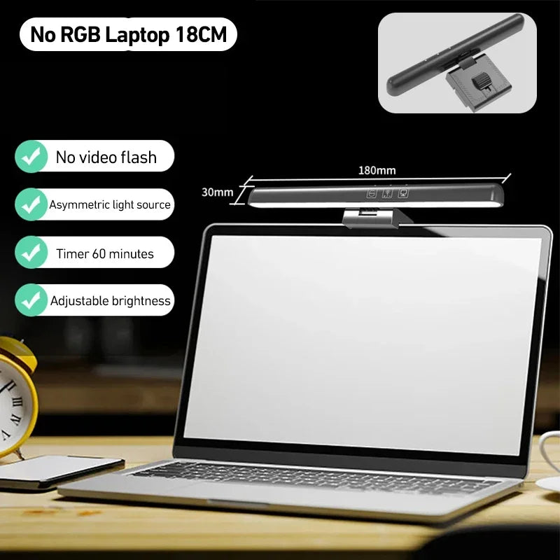 LED Monitor Light Bar with Stepless Dimming & RGB Backlight